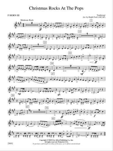 Christmas Rocks at the Pops: 3rd F Horn