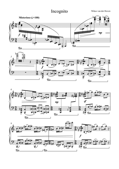 Incognito for Solo Piano