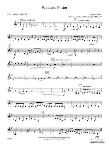 Fantastic Foster: (wp) E-flat Alto Clarinet