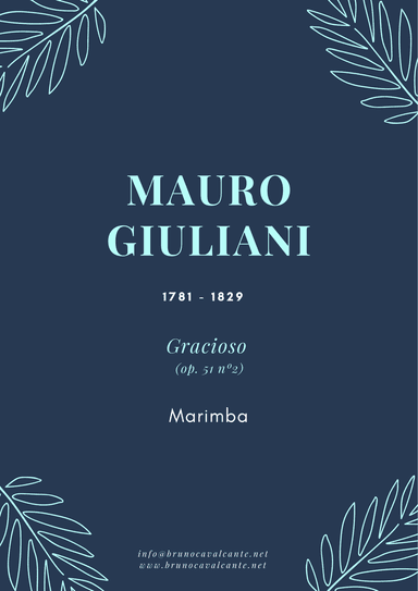 Gracioso Op 51 n2 (Mauro Giuliani) for Marimba