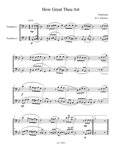 How Great Thou Art (Trombone Duet)