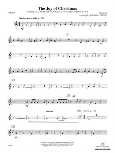 The Joy of Christmas: 1st F Horn
