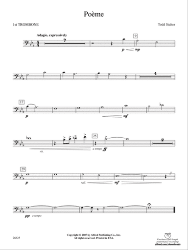 Poeme: 1st Trombone