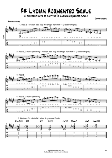 F# Lydian Augmented Scale (4 Ways to Play)