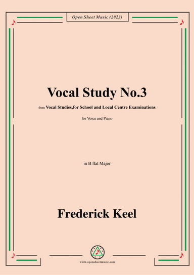 Keel-Vocal Study No.3,in B flat Major
