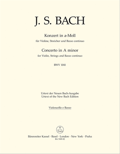 Concerto for Violin, Strings and Basso continuo a minor BWV 1041