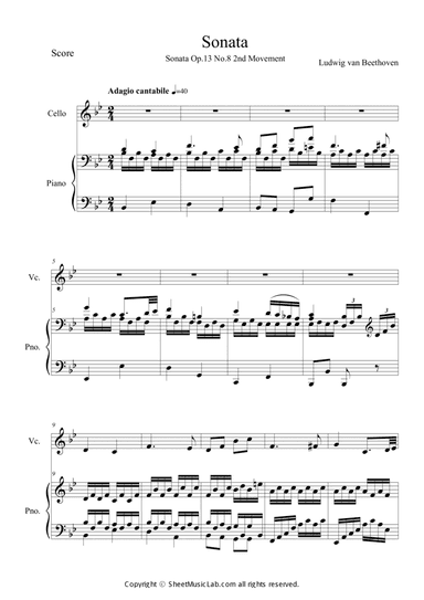 Sonata op.13 No.8 Pathetique 2mov in Bb