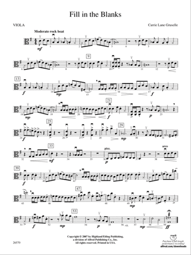 Fill in the Blanks: Viola