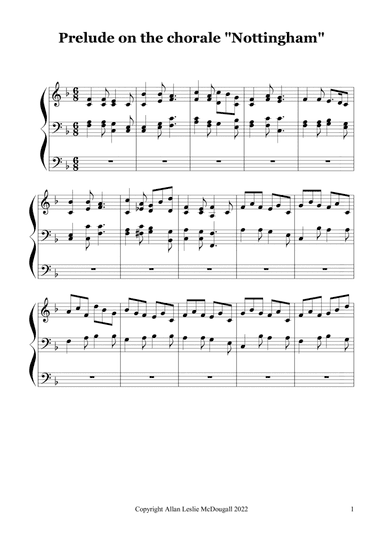 Prelude on the chorale "Nottingham"