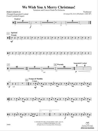 We Wish You a Merry Christmas: 2nd Percussion