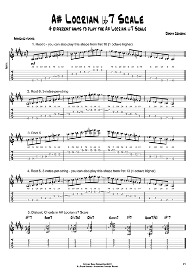 A# Locrian bb7 Scale (4 Ways to Play)
