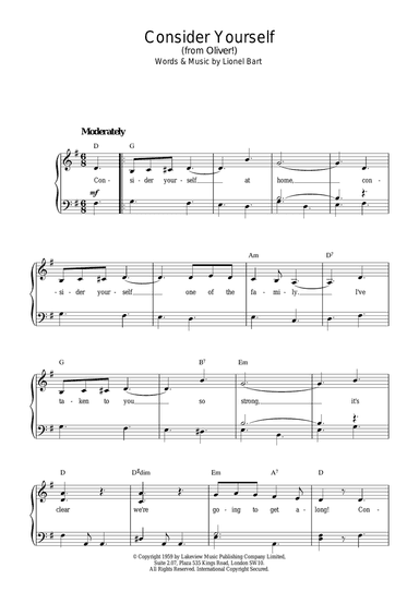 Consider Yourself (from Oliver!)