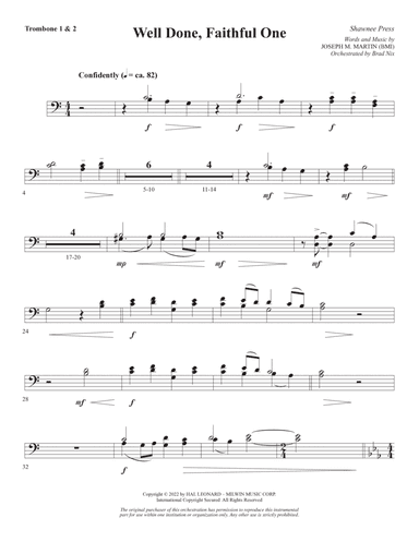 Well Done, Faithful One - Trombone 1 & 2