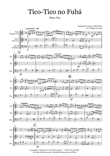 Tico-Tico no Fubá - Choro - Brass Trio