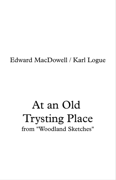 At an Old Trysting Place (SATB)