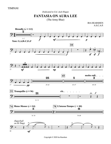 Fantasia on Aura Lee: Timpani