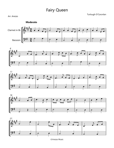 Fairy Queen - Turlough'o Carolan Clarinet and Bassoon