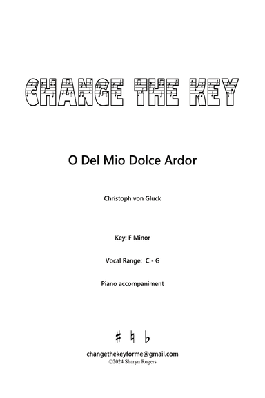 O del mio dolce ardor - F Minor