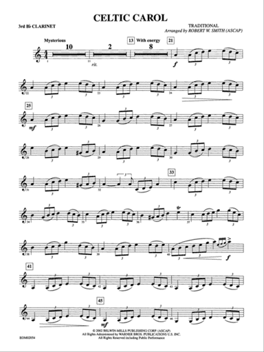 Celtic Carol: 3rd B-flat Clarinet
