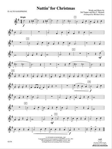 Nuttin' for Christmas: E-flat Alto Saxophone