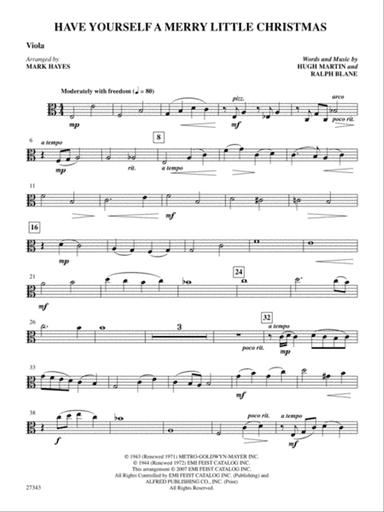 Have Yourself a Merry Little Christmas: Viola