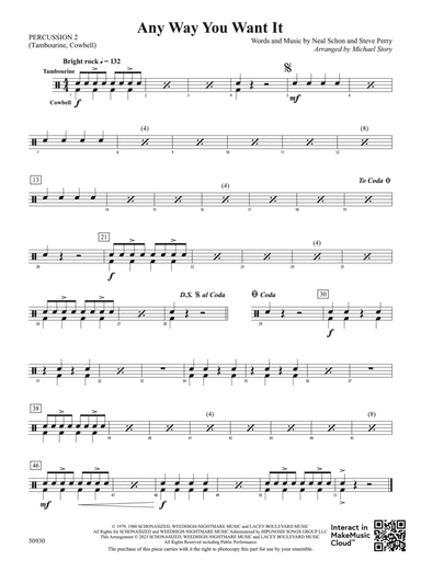 Any Way You Want It: 2nd Percussion