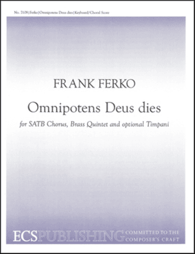 Omnipotens Deus dies (Keyboard/choral score)