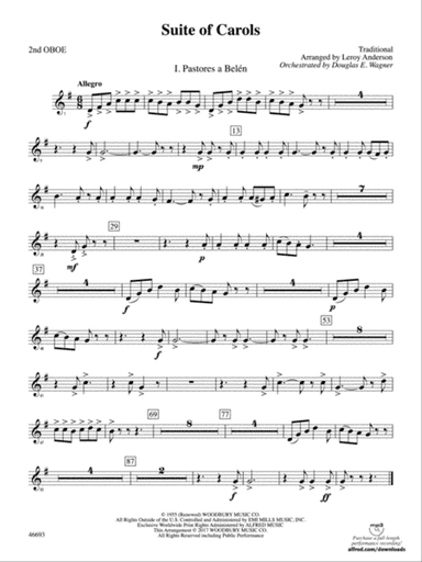 Suite of Carols: 2nd Oboe