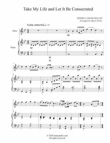 Take My Life and Let It Be Consecrated (Oboe-Piano)