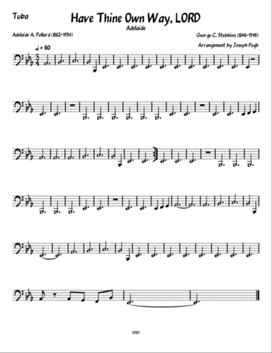 Have Thine Own Way Lord (Brass Quintet