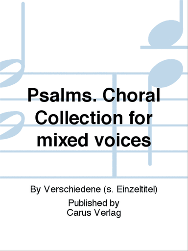 Psalms. Choral Collection for mixed voices