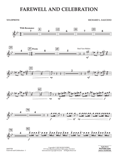 Farewell and Celebration - Xylophone