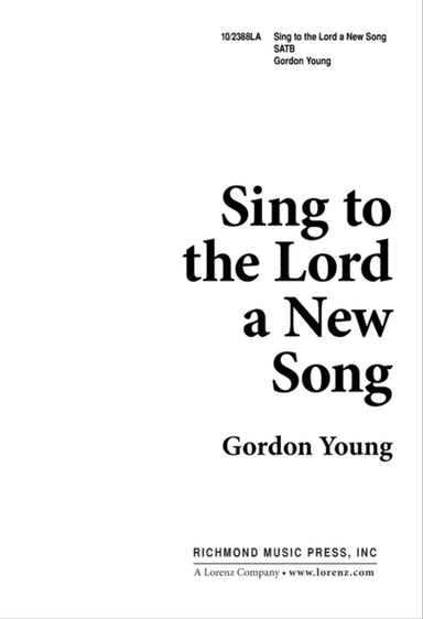 Sing to the Lord a New Song