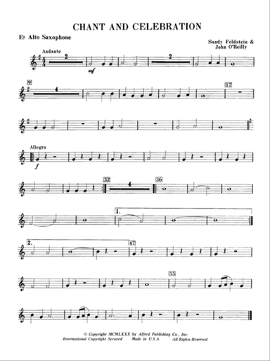 Chant and Celebration: E-flat Alto Saxophone