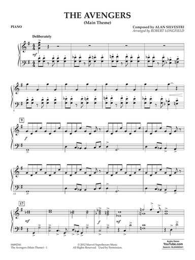 The Avengers (Main Theme) (arr. Robert Longfield) - Piano