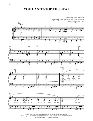 You Can't Stop The Beat (from Hairspray) (arr. Carol Matz)