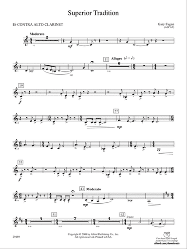 Superior Tradition: (wp) E-flat Contrabass Clarinet