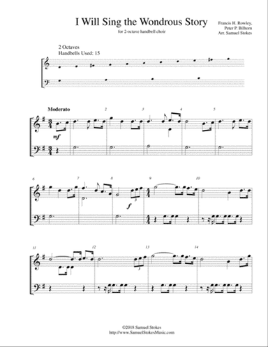 I Will Sing the Wondrous Story - for 2-octave handbell choir