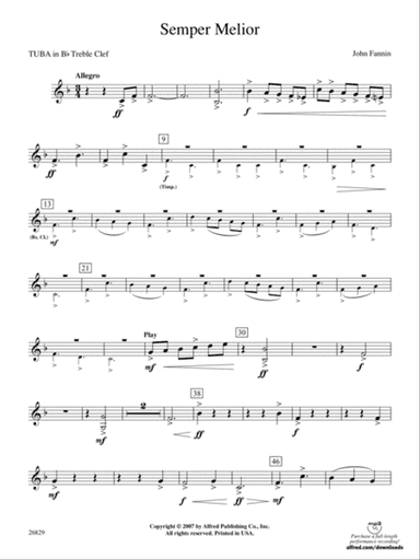 Semper Melior: (wp) B-flat Tuba T.C.