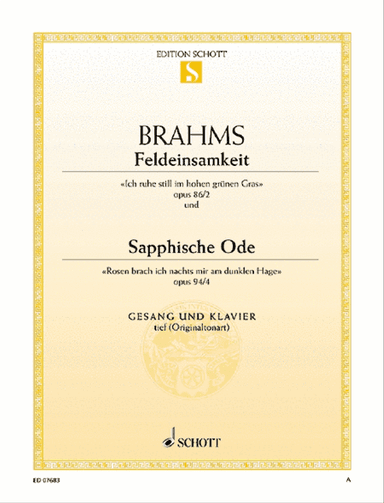 Feldeinsamkeit / Sapphische Ode