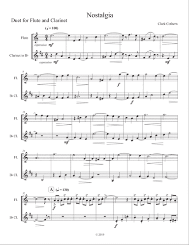 Nostalgia (Duet for Flute and Clarinet)