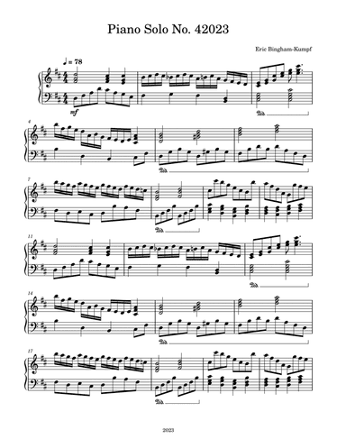 Piano Solo No. 42023