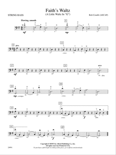 Faith's Waltz: String Bass