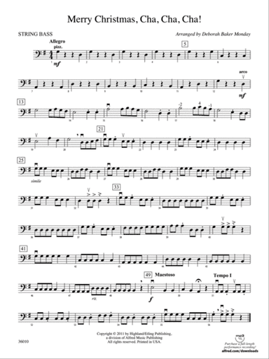 Merry Christmas, Cha, Cha, Cha!: String Bass
