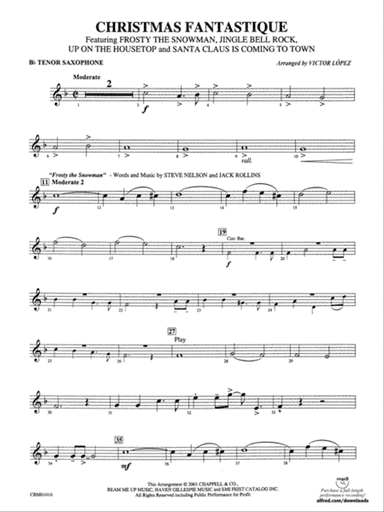 Christmas Fantastique (Medley): B-flat Tenor Saxophone