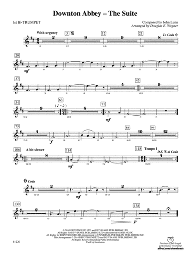 Downton Abbey – The Suite: 1st B-flat Trumpet