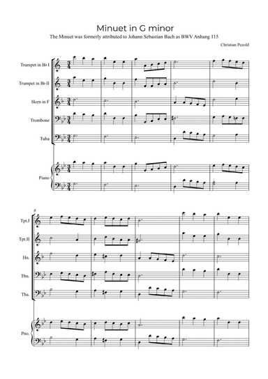 Minuet In G minor (with piano)