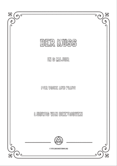 Beethoven-Der Kuss in G Major,for voice and piano