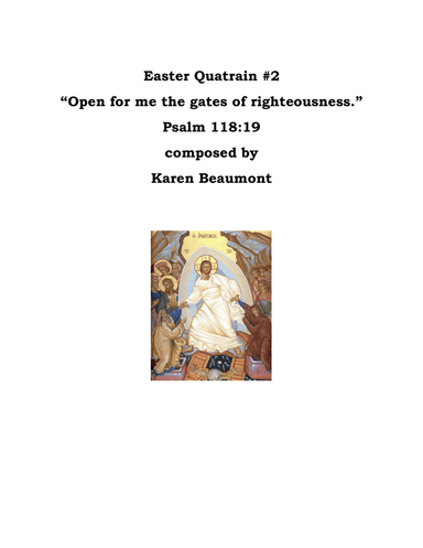 Easter Quatrain #2
