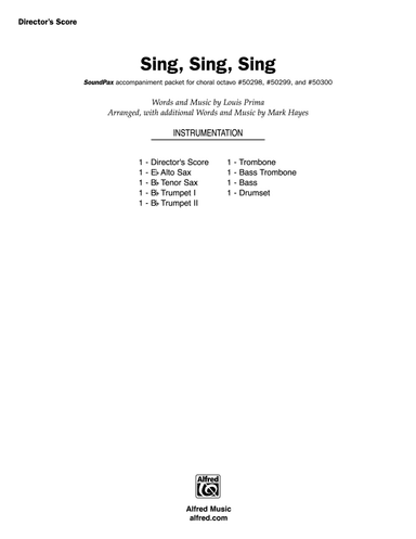 Sing, Sing, Sing: Score